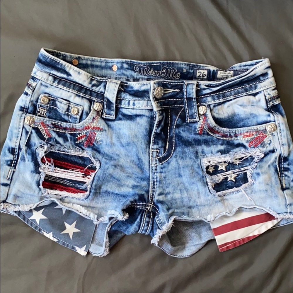 Miss me American Flag shorts